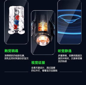 Leten Zero Gravity Automatic Masturbator – Heating LED Stroke & Suction Male Pleasure Device