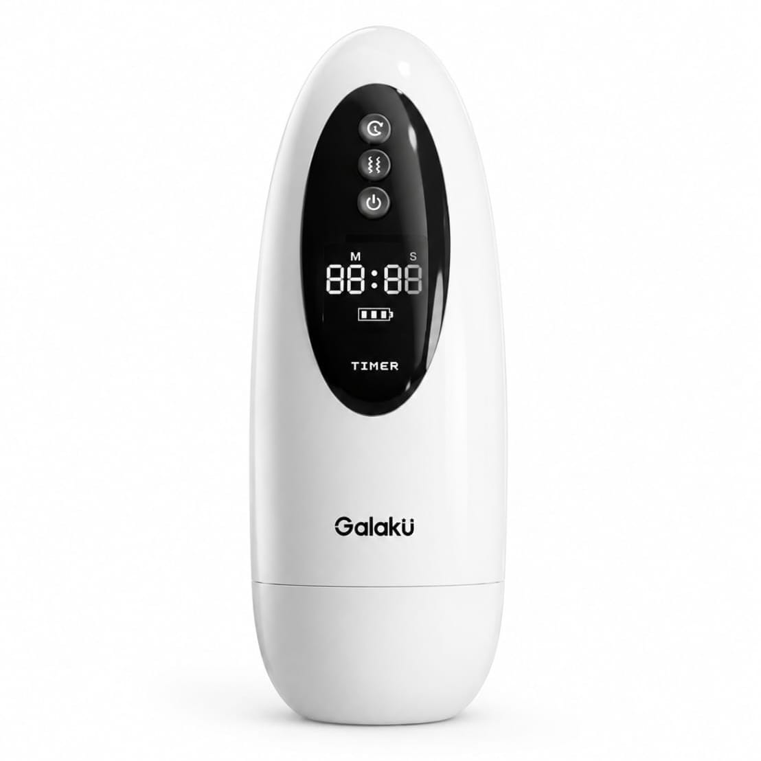 Galaku Timer AI Masturbator White | 10 Vibration Modes | APP Control Rechargeable Male Stroker