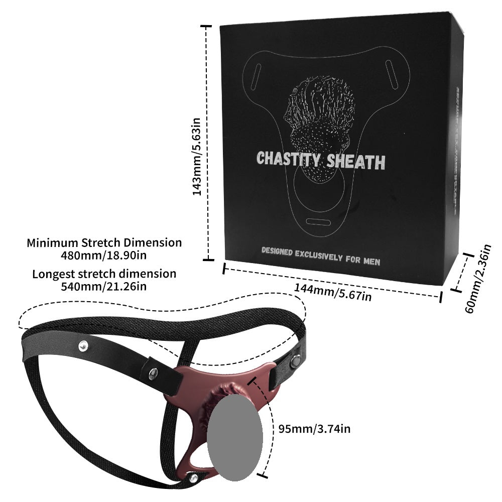 Male Chastity Sheath Harness – Soft Silicone Adjustable Wearable Restraint for Couples