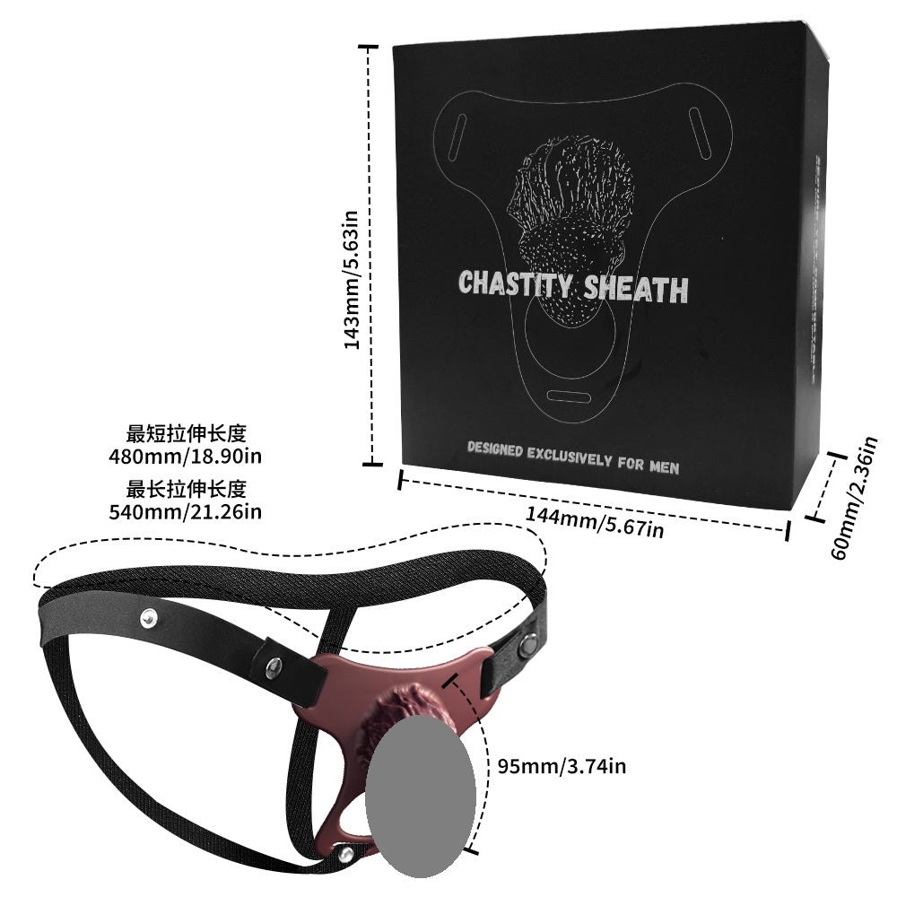Male Chastity Sheath Harness – Soft Silicone Adjustable Wearable Restraint for Couples