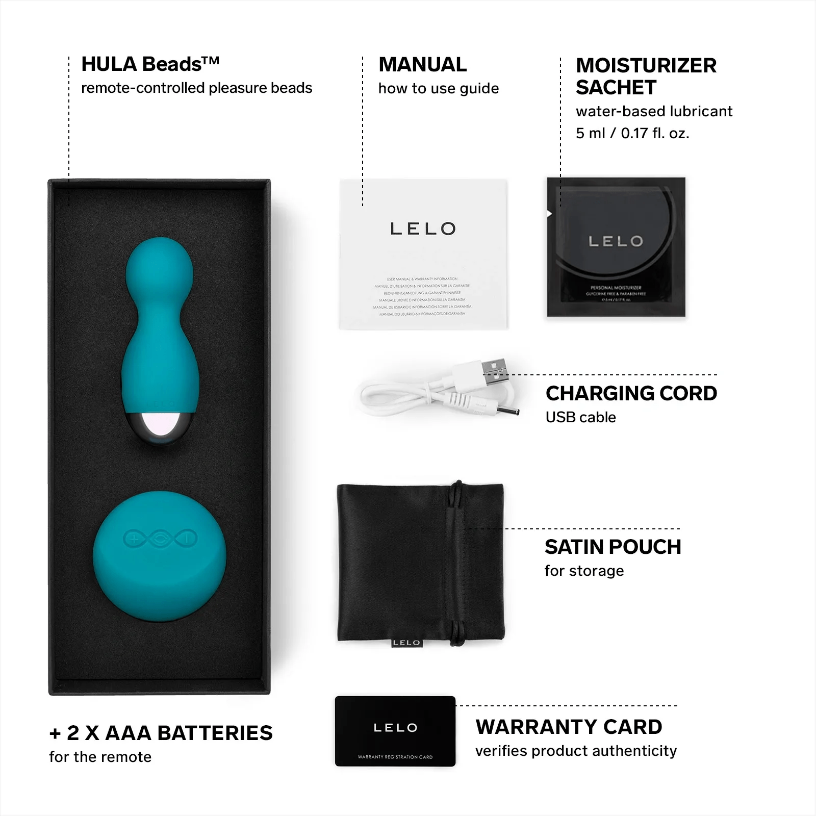 Lelo Hula Beads in Ocean Blue and Deep Rose 遙控快感陰道球本瓦球