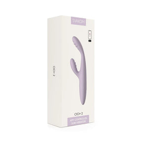 SVAKOM Cici+ 2 App-controlled Slim Rabbit Vibrator Pastel Lilac Cici+ 2 应用程序控制纤细兔形振动棒 – 柔和丁香紫