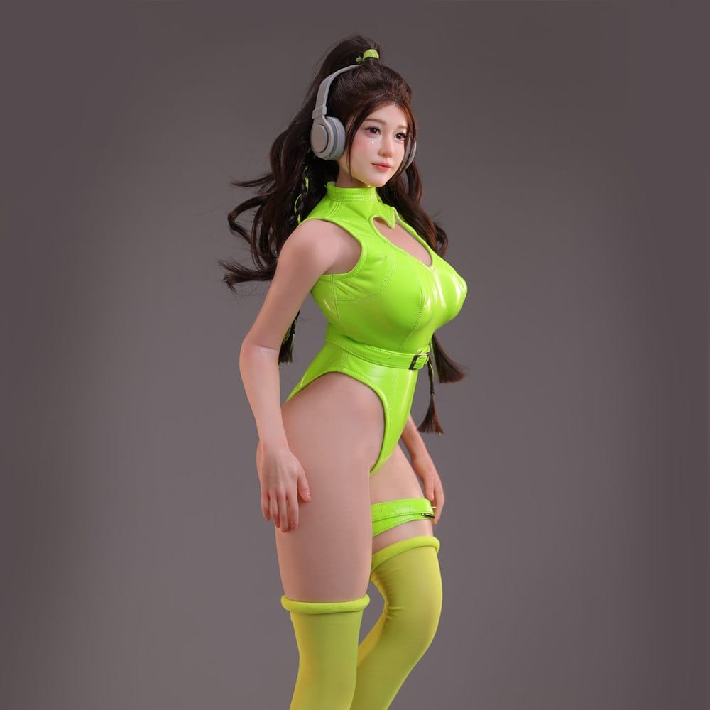 Full-length figure with headphones