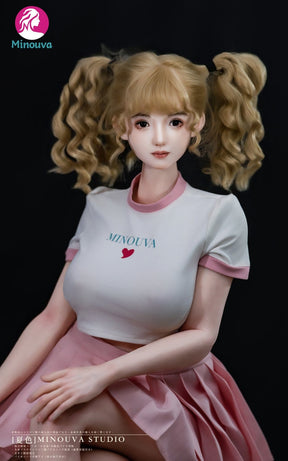 Portrait of figure with twin curls