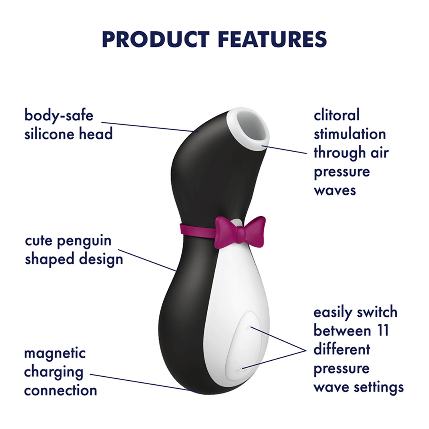Satisfyer Penguin Air Pulse Silicone Clitoral Stimulator