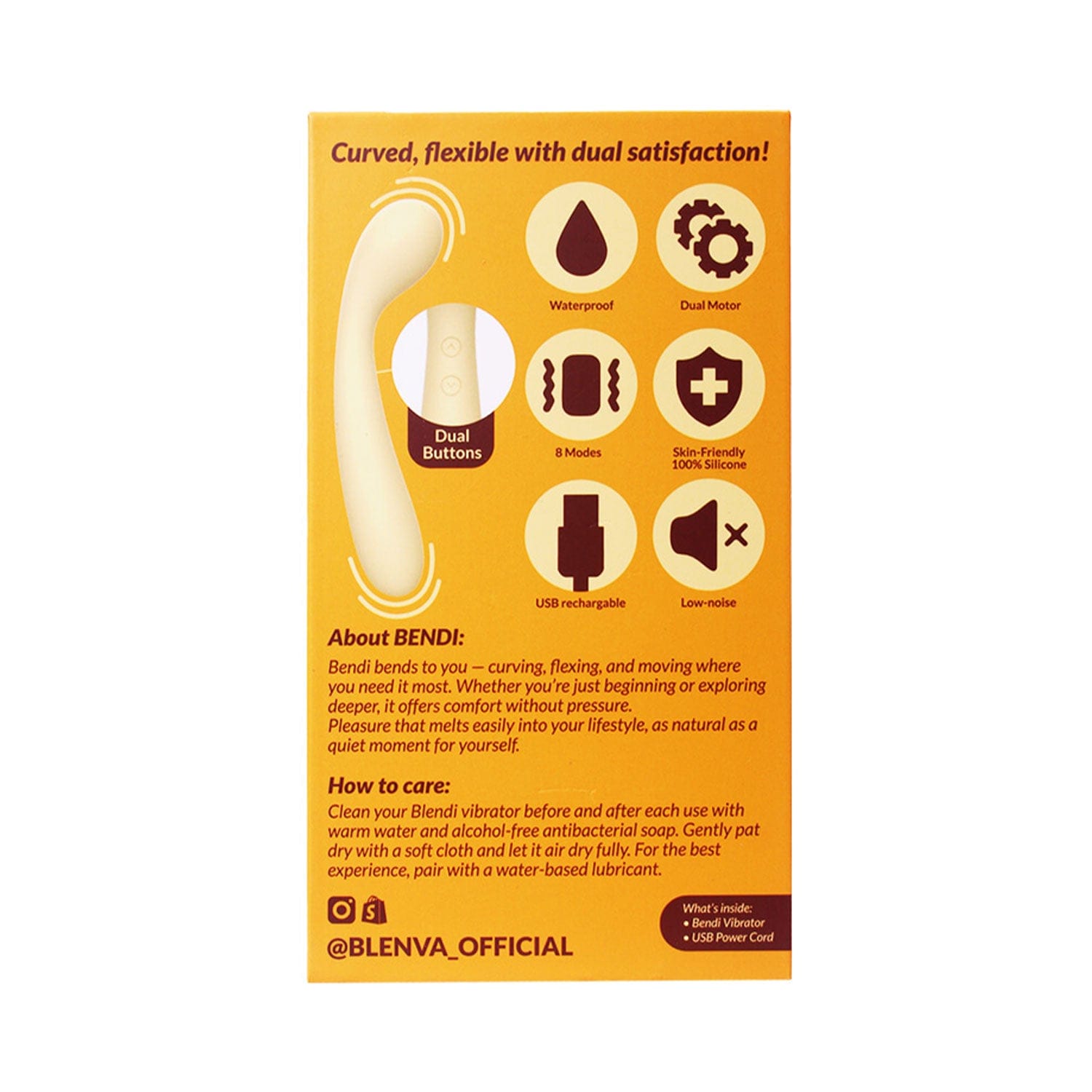 Blenva - Bendi The Flexible Explorer Dual Motor G-Spot Vibrator