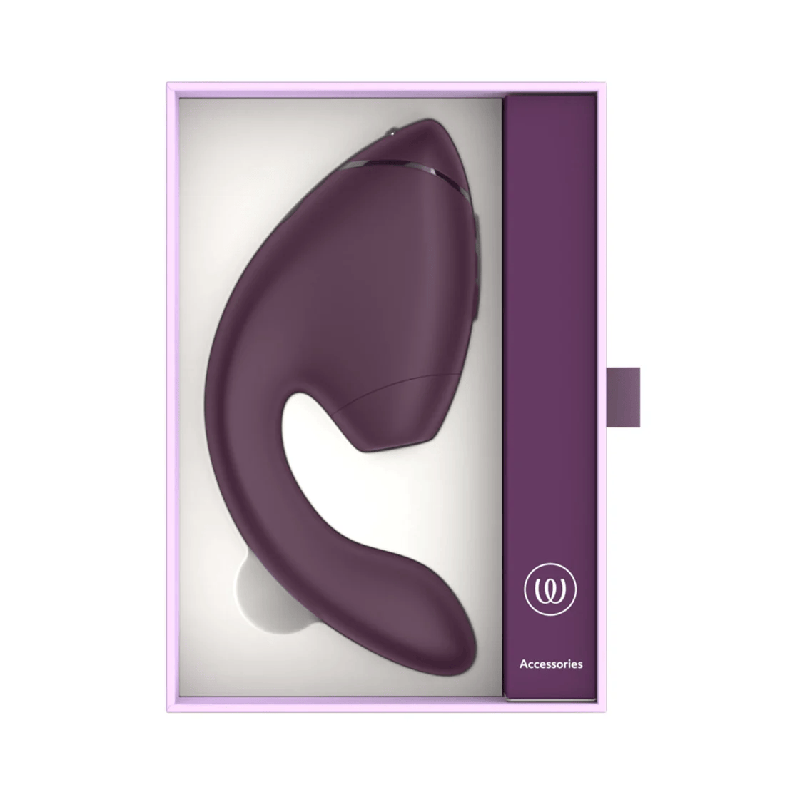 Womanizer - Next Duo Dual Stimulator with Pleasure Air  Dark Purple  and  Dusky Pink