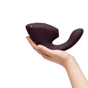 Womanizer - Next Duo Dual Stimulator with Pleasure Air  Dark Purple  and  Dusky Pink