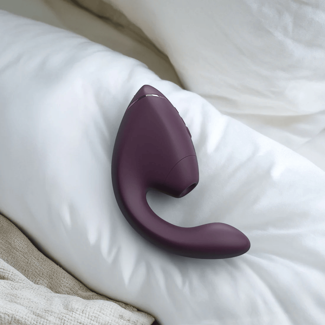 Womanizer - Next Duo Dual Stimulator with Pleasure Air  Dark Purple  and  Dusky Pink