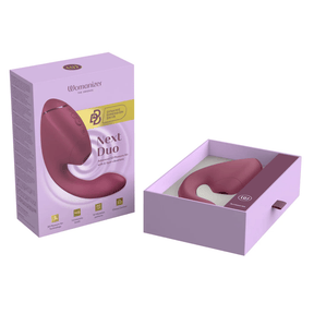 Womanizer - Next Duo Dual Stimulator with Pleasure Air  Dark Purple  and  Dusky Pink