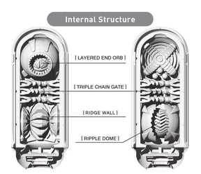 Tenga FLIP ZERO (Black / White)-Xsecret- Strive to protect your secret