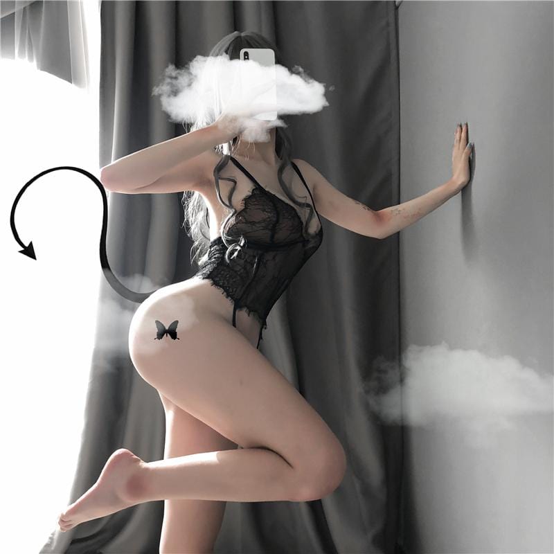 Sexy Lingerie  Sexy Deep V Lace Bodysuit One Piece Teddy for Her YIYUE 8011