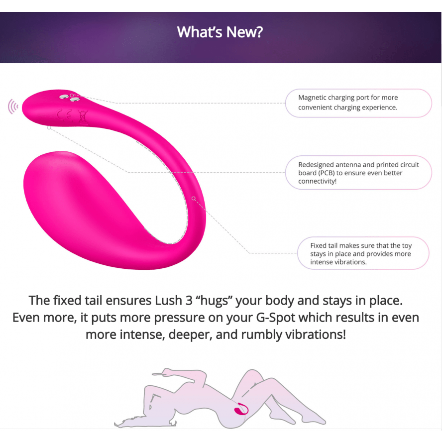 Lovense - Lush 3 App Controlled Vibrator