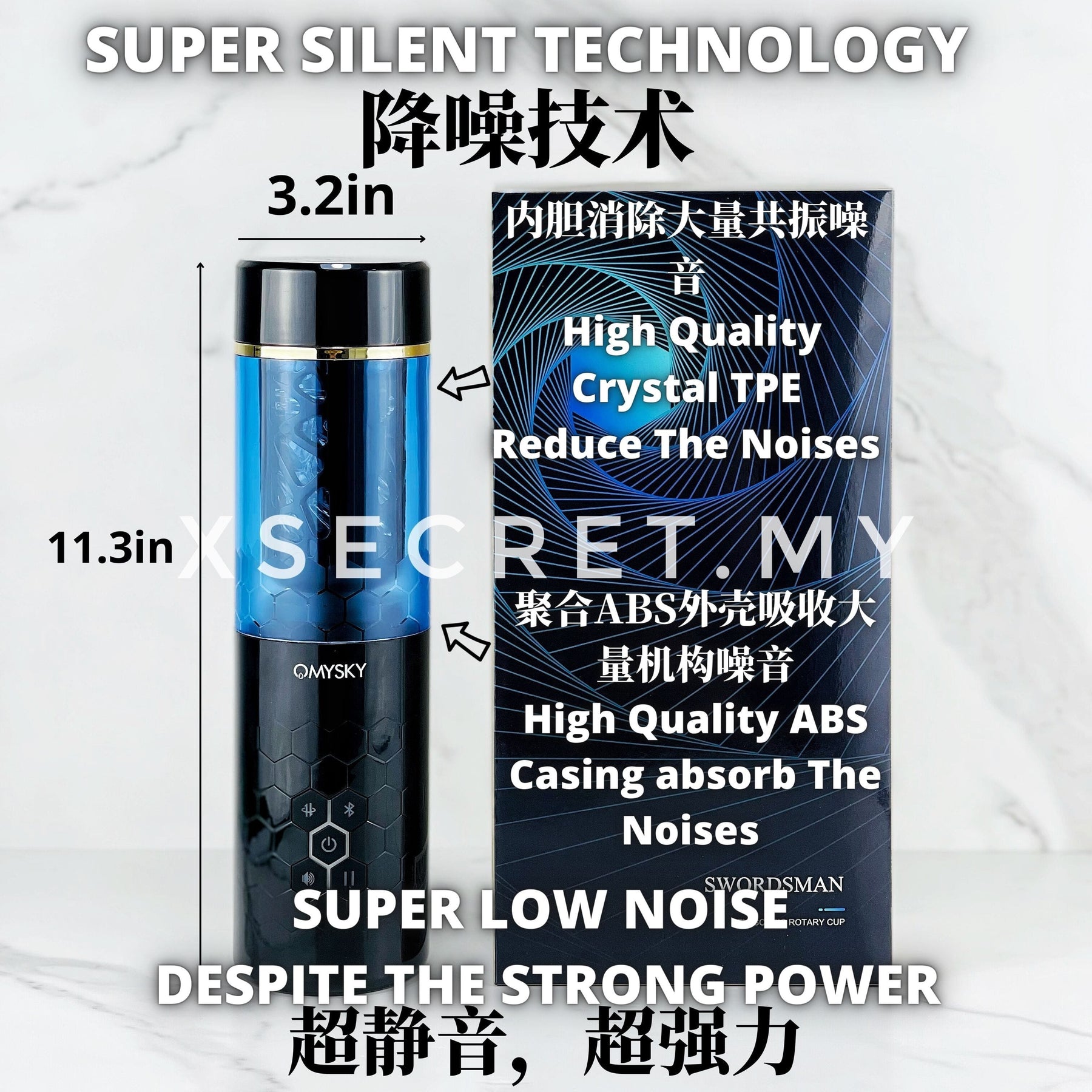 Omysky War Wolf Swordsman Fully Thursting Rotating  automatic Hands free Bluetooth For Him