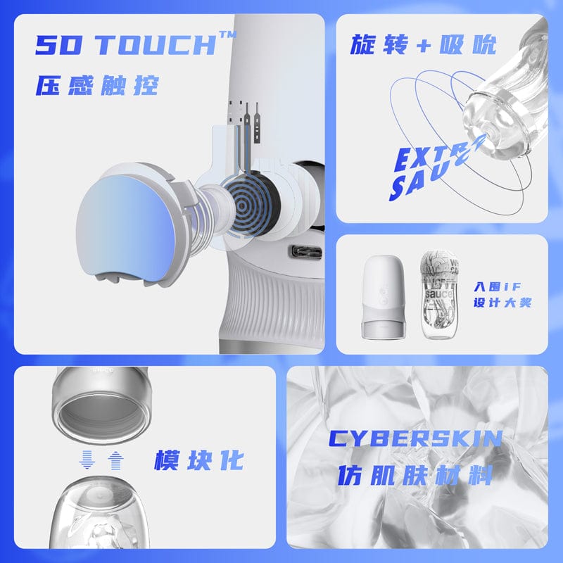 Sauce 非理性 Extra Sauce 5D touch Spinning and Suction Masturbator