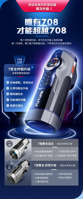 Leten 708 Future Cabin 3rd Generation PRO AUTO PISTONS HANDSFREE MALE MASTURBATOR