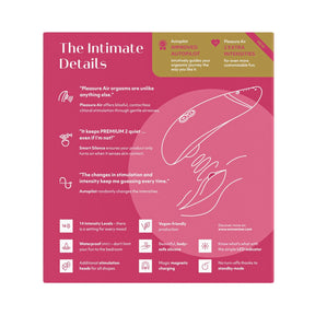 Womanizer - Premium 2 Silicone Rechargeable Clitoral Stimulator 5 Colors